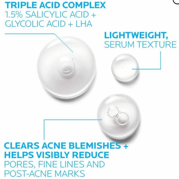 LA ROCHE POSAY EFFACLAR SALICYLIC ACID ACNE TREATMENT SERUM & CLEANSER - Picture 10 of 12